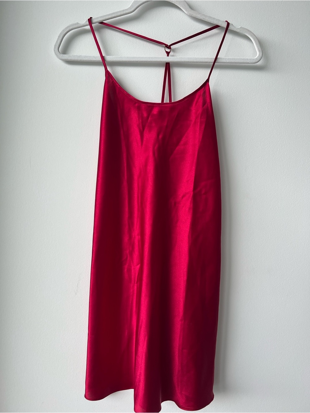 La SENZA Red Satin Slip Chemise